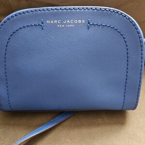 Marc Jacobs Blue Saffiano Crossbody Bag w/ Silver Hardware. Very Good Condition